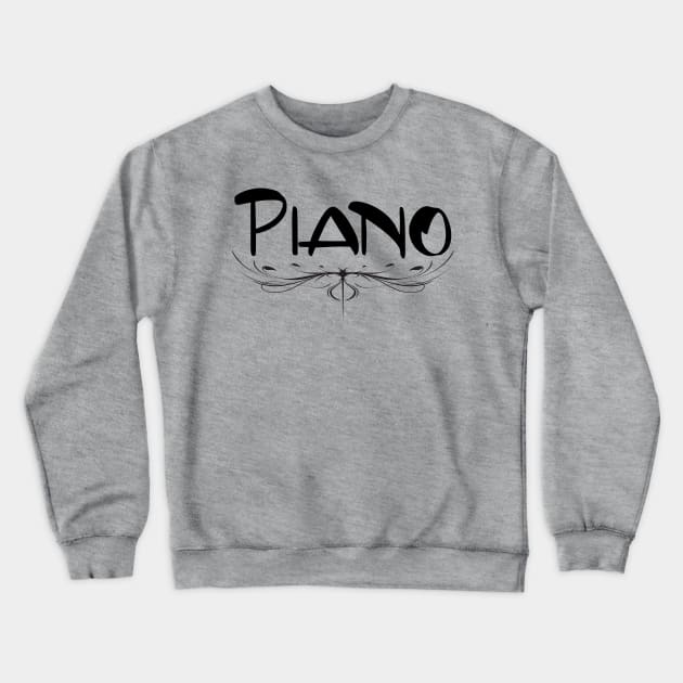 Piano Accent Crewneck Sweatshirt by Barthol Graphics